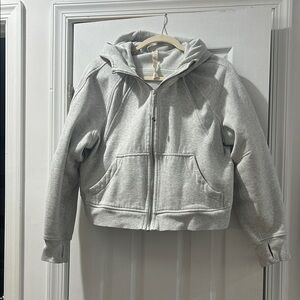 lululemon athletica Light Gray cropped hoodie Jacket